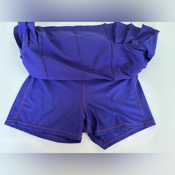 Athleta Tennis Skort Side Pleats Royal Blue Size Medium - Picture 3 of 7